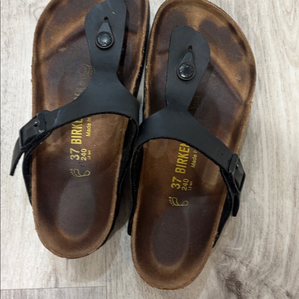 Birkenstock Black Sandals SIZE 6 WOMEN IN GOOD CONDITION - Picture 3 of 8